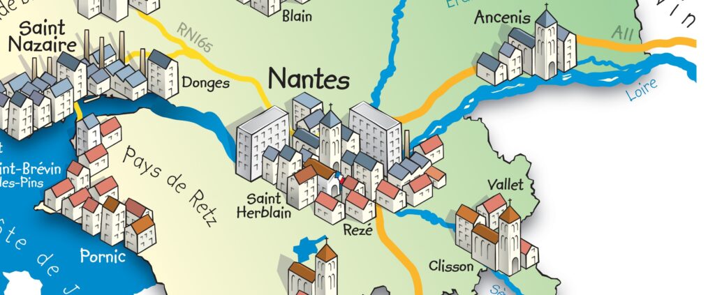 Carte du département de la Loire-Atlantique – Cabinet comptable 44